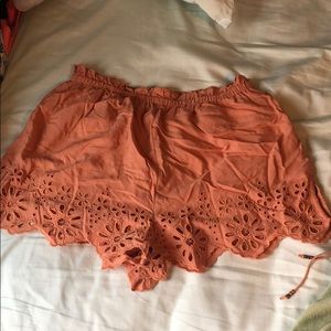 Orange American eagle shorts
